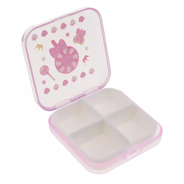 4 Slots Tablet Pill Box Medicine Storage Organizer Capsule Case Portable