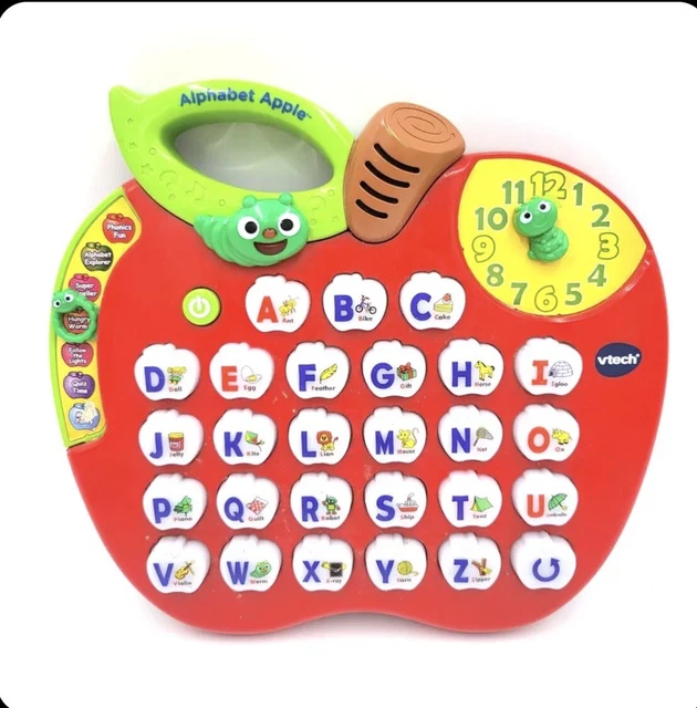 VTECH 1010 ALPHABET Apple Learning Toy Phonics Abc's Music Lights And ...