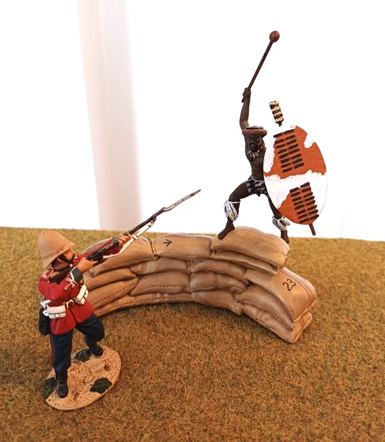 Figurines William Britain - Guerre Anglo-Zouloue - 24th Foot Stretcher Bearer - WB20069