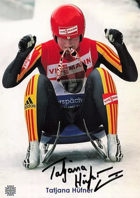 Tatjana Hüfner UH  Rodeln Wintersport original signiert Autogrammkarte AK 6968 C