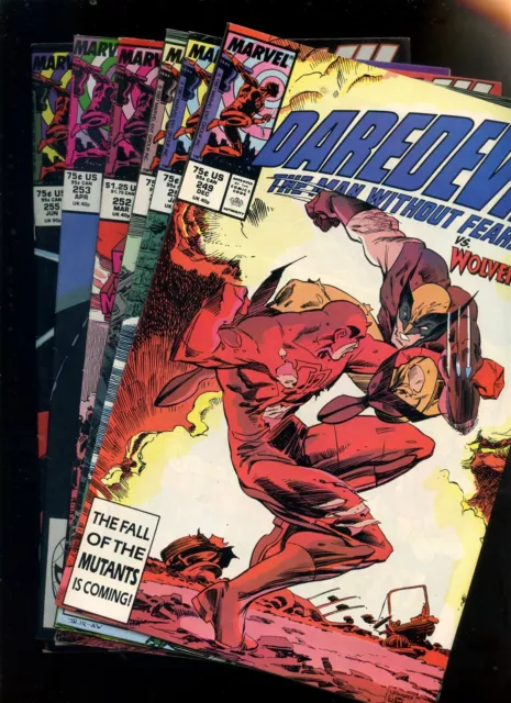 Daredevil 249,250,251,252,253,255 *6* Christmas Issue Ann Nocenti John Romita Jr