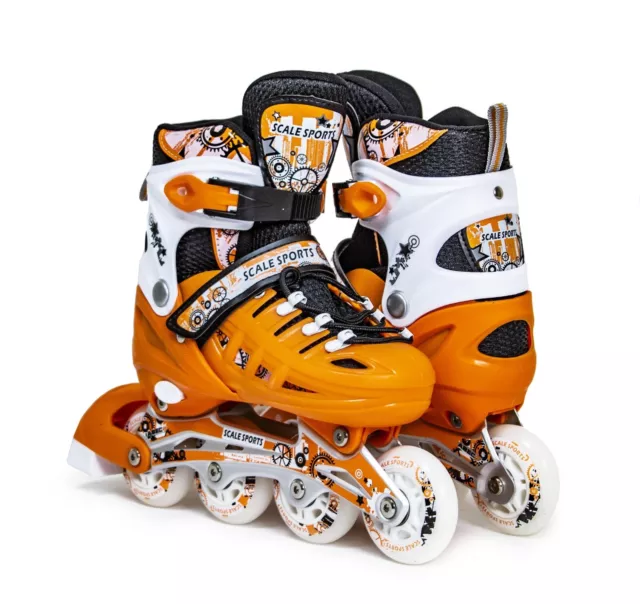 Inline Skates  Adjustable Roller Blades for Boys and Girls, Size Long 5.5-7.5 UK