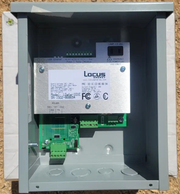 Locus Energy LGate 101E Single Phase Power Meter and Data Logger Solar Watt Hour