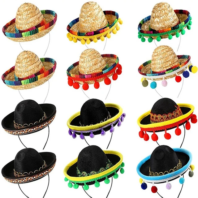 MINI MEXICAN HAT on Headband Party Costume Spanish Sombrero HeaddressAccessories £2.93 PicClick UK