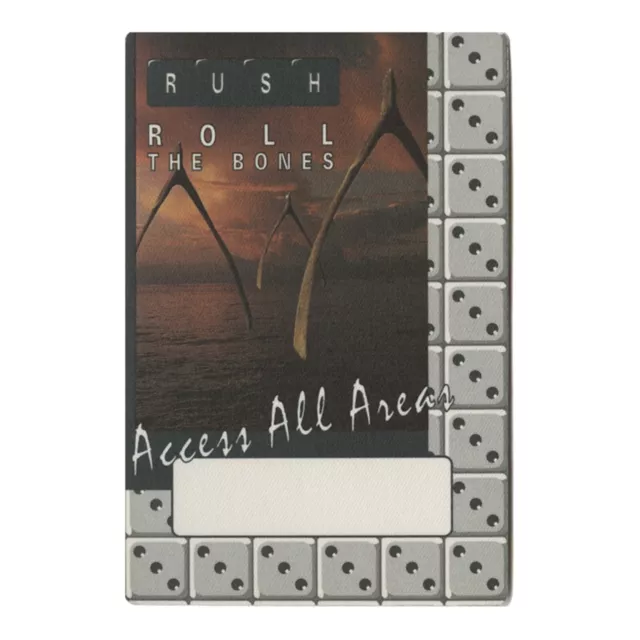 Rush 1991 Roll the Bones concert tour All Access Backstage Pass