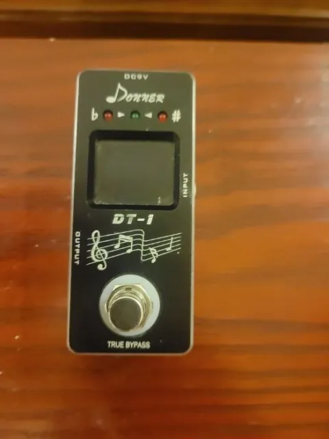 Donner Chromatic Guitar Tuner Pedal dt-1 Modes LED Pitch Indicator True Bypass