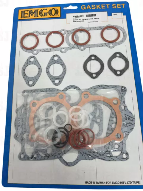 Triumph Bonneville T120 Tr6 Gasket Set Top End Decoke  1963-72 9 Stud