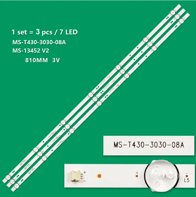 Generico KIT 2 BARRE LED TV PER AKAI AKT406TS