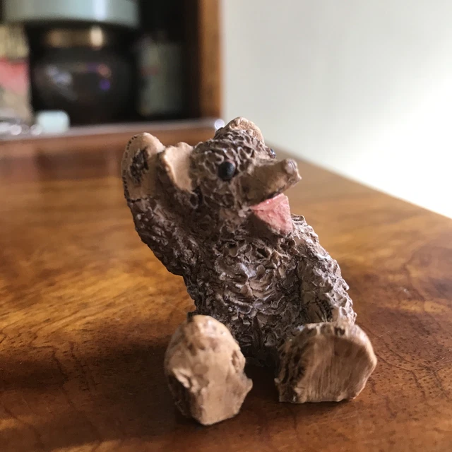 peter Jager 1990 Hand painted  ceramic bear