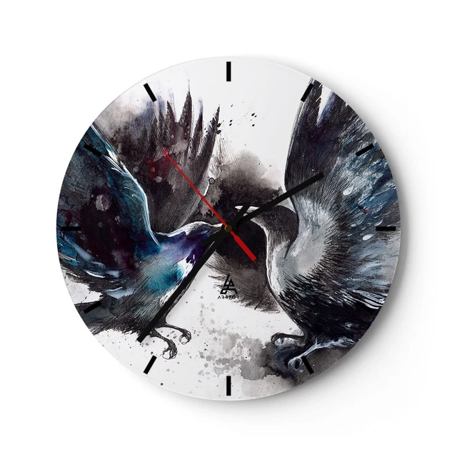Orologio da Parete in Vetro Mondo mappa colorito continenti 40x40cm Piccolo Moderno Orologio da Muro Per Casa Cucina Soggiorno Silenzioso Wall Clock Decorazione Orologio da Appendere - C4AC40x40-2799