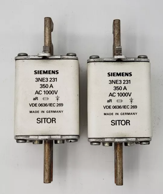 2x Siemens Sécurité 3NE3231 Insert Fusible 350A 1000V