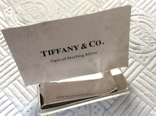 Vintage Sterling Silver TIFFANY & Co Stamped 925  Money Clip BOXED