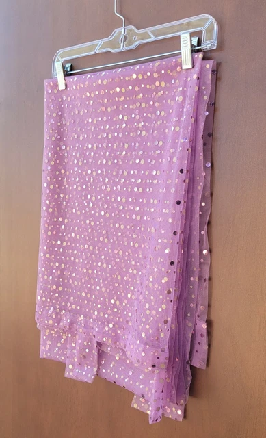 Sparkling Lavender Tulle Single Curtain/Window Treatment Long Pannel 86" ~X Cond