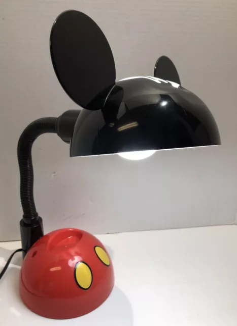 Vintage Disney Mickey Ears Flexible Gooseneck Desk Lamp Base A3 | TEST