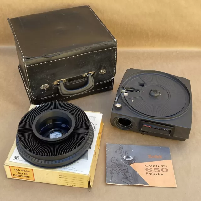 Kodak Carousel 650 Slide Projector W/ Carousel