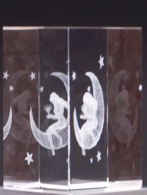 ANGEL CRYSTAL Laser Block@SUN@MOON@WISH UPON A STAR RELIGIOUS LADY FAIRY IMAGE 2