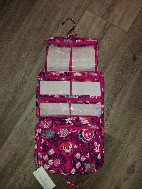 NWT Vera Bradley Bloom Berry Medium Travel Organizer Hanging Cosmetic Exact