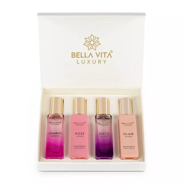 4X Bella Vita Luxury Woman Floral Eau De Parfum Gift Set For Women 20ml Each FS