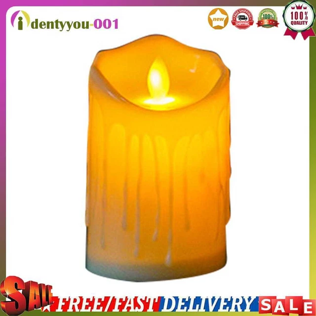 Velas LED sin llama parpadeante para boda hogar fiesta (5x9 cm)