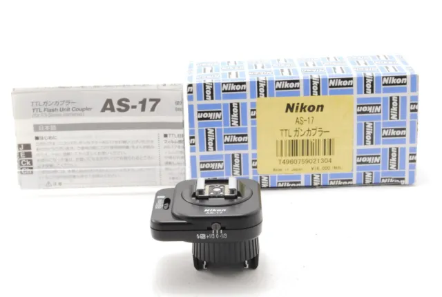 [SIN USAR EN CAJA] Acoplador de pistola unidad de flash Nikon AS-17 TTL para F3 HP P T de JAPÓN