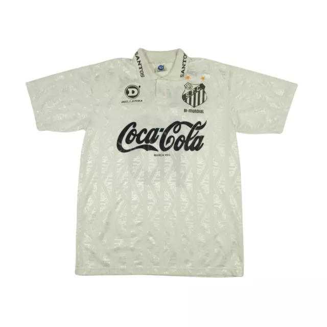 Santos Brazil Dellerba Original 1993 Home Football Shirt Large