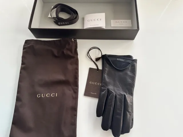 Original Gucci Damen Handschuhe - leder - Größe 7,5