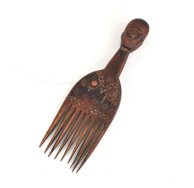 Zaramo Mwana Hiti Figural Wood Comb Tanzania