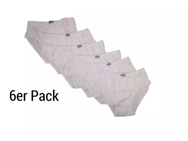 Jungen Slips Unterhosen 100% Baumwolle Weiß 6er Pack Unterwäsche 3 bis 14 Jahre