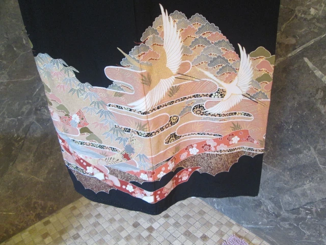 Incredibile Qualità Giapponese Super Formale 5 Creste Doppio Kimono Otomo Clan In Seta