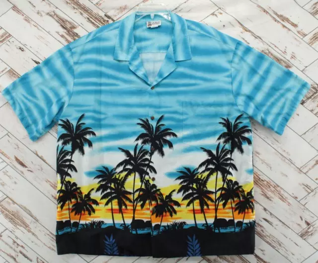 VTG Aloha Republic Men’s Hawaiian Shirt 3XL Colorful Cotton Floral Short Sleeve