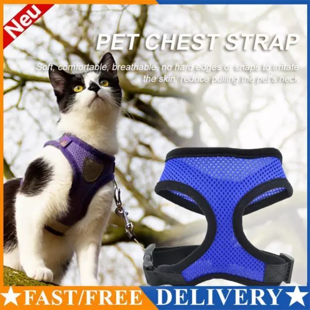 Reflektierendes Katze Hundehalsband Atmungsaktiv Netzweste Netzgeschirr für Training