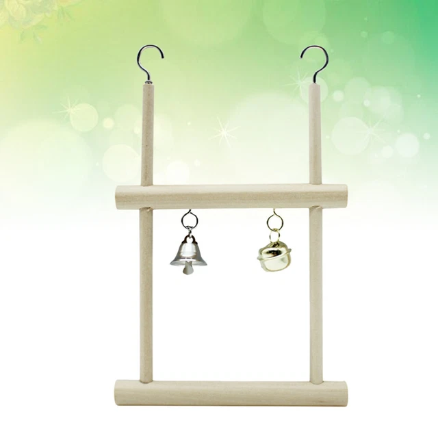 Loros de madera pequeño columpio cama colgante hámster juguete pájaros