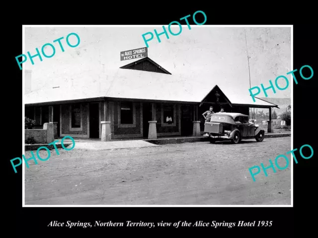 OLD LARGE HISTORIC PHOTO OF ALICE SPRINGS HOTEL NORTHERY TERRITORY c1935