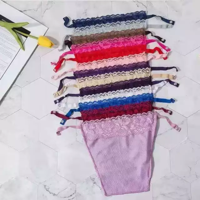14 Colors Women's Lace Clip-on Mock Camisole Bra Insert Overlay Modesty Panel
