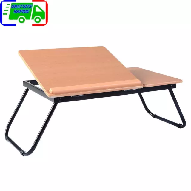 Réhausseur pour ordinateur portable Table de lit Support réglable et pliable, en 2