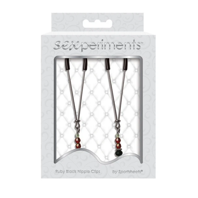 Gioiello petto morsetti per capezzoli con pietre preziose rosse clip per capezzoli RV1
