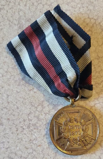 Pre-WWI German Franco-Prussian War Medal w/ Ribbon 1870-1871