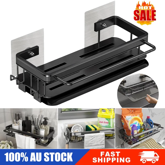 Kitchen Sink Caddy Storage Organizer Steel Sponge Soap Brush Holder Drain Rack