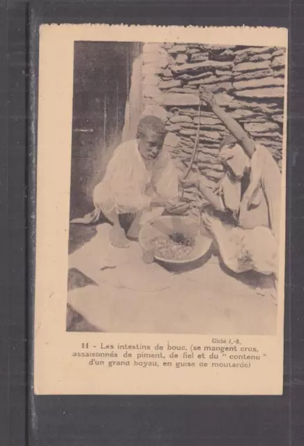 NORTH AFRICA, PREPARING BEEF INTESTINES, c1925 ppc., unused/