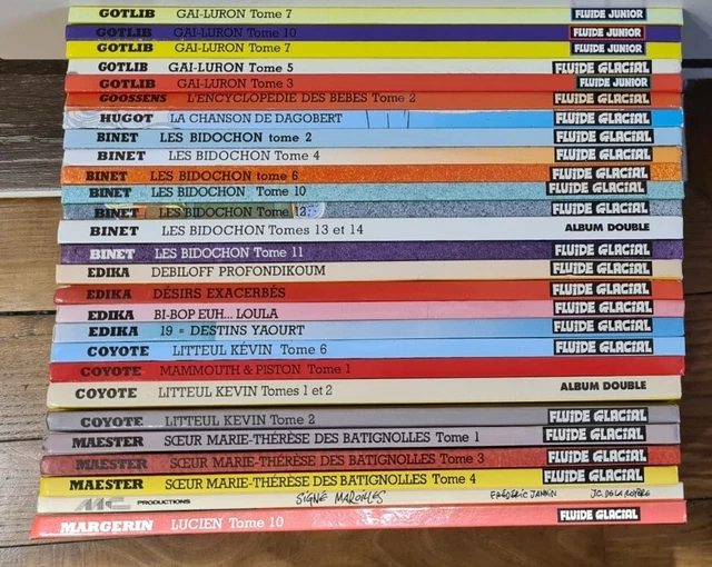 Bd - Lot de 26 albums fluide glacial (édika, Binet,Maester, Gotlib, Goossens...)