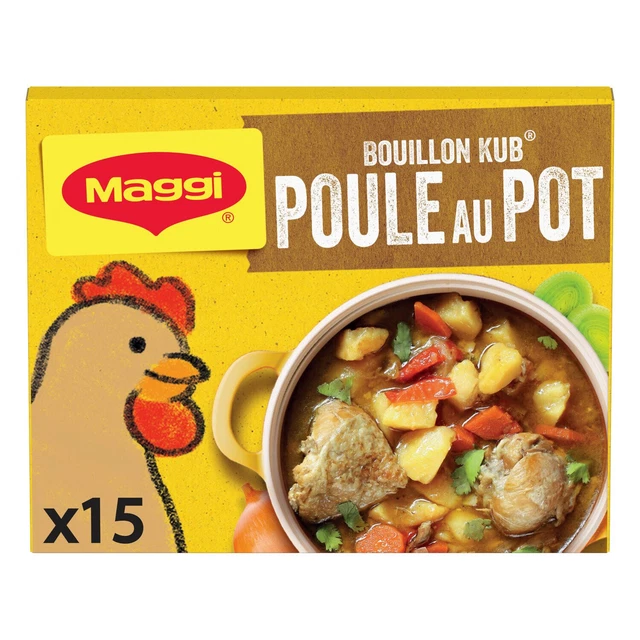 LOT DE 2 MAGGI Bouillon Kub Poule au Pot Bouillons boite de 15