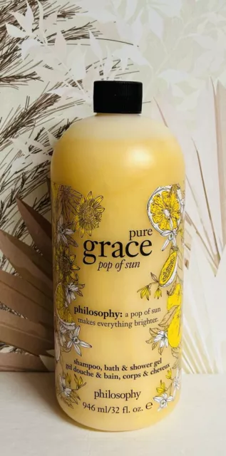 Philosophy Pure Grace Pop of Sun 3-in-1 Shower Gel Shampoo Bubble Bath 32 fl oz