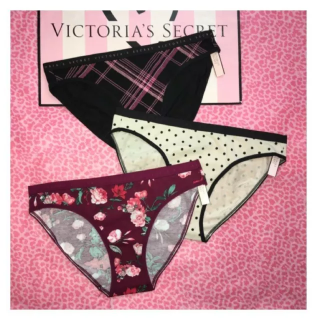 NWT VICTORIAS SECRET Cotton Bikini VS Logo Waistband Panties -LOT