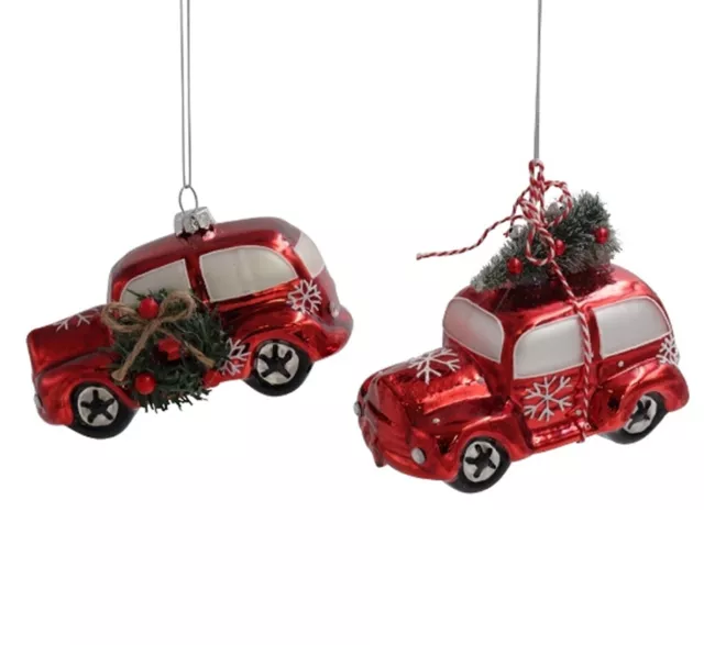 12x Weihnachtsbaumkugel Auto Design Hänger Dekoration Christmas Schmuck  Advent