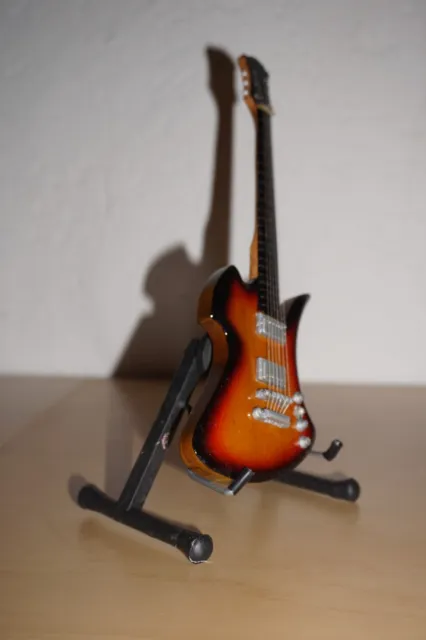 Mini Gitarre deko 25cm B C Rich Sunburst mit Stand Weihnachtsgeschenk Birthday