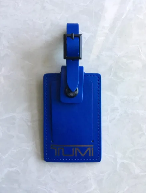 NEW Rare Large TUMI Blue Leather Luggage Or Any Tumi Bag Backpack Name Tag