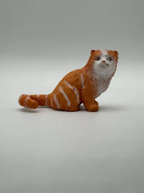 Safari Ltd Orange Tabby Cat  Animal Kitty PVC Figure Toy Collectible 1.25" Tall