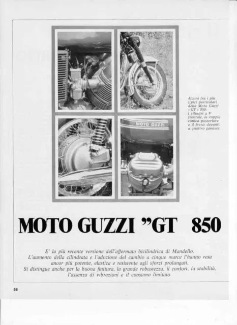 advertising Pubblicità-MOTO GUZZI 850 GT 1972-MAXIMOTO MOTOITALIANE EPOCA  EPOCA