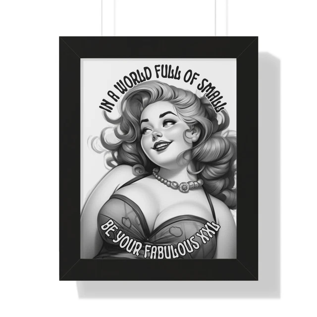 Póster vertical enmarcado Be your fabulous XXL