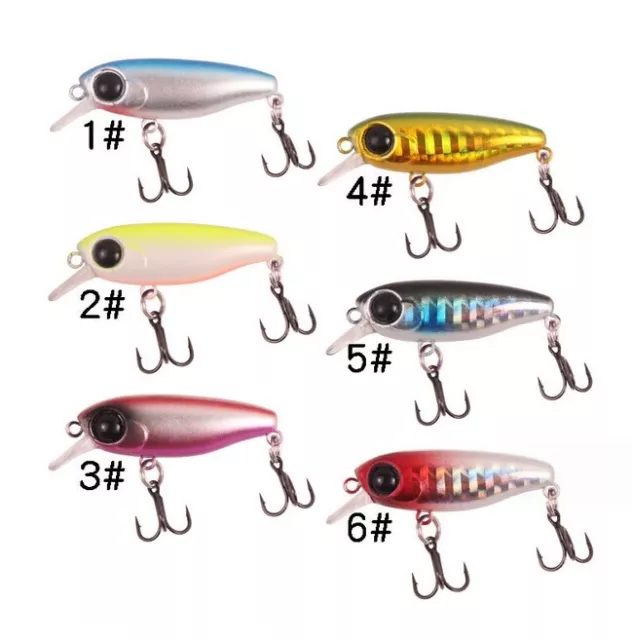 10pcs Mini Fishing Lures Hard Bait Minnow Crankbait Bass Tackle Swimbait Wobbler